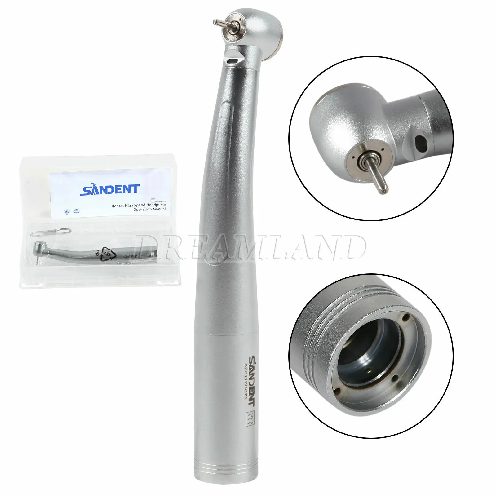 

Dental Fiber Optic Large Head Turbine High Speed handpiece LED for Multiflex Quick Coupler 6Hole Fit Kavo