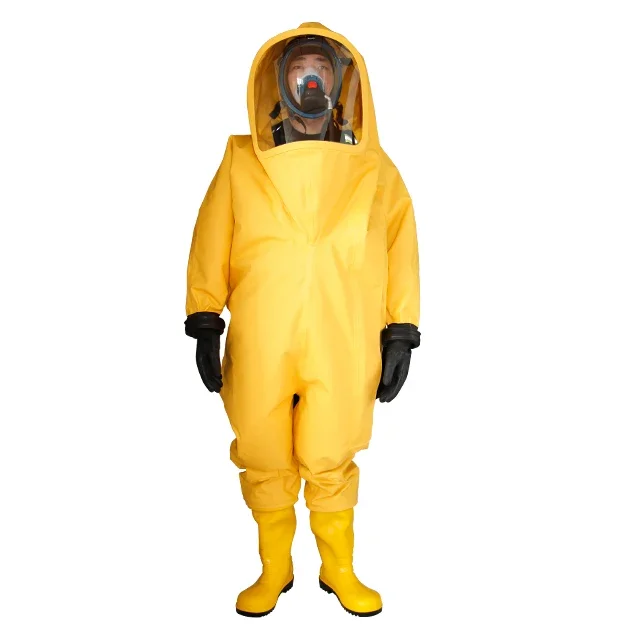 Gas-tight Acid and alkali resistant proof coverall radiation clothing Chemical Protective Suit