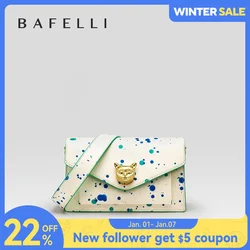 Bafelli 2024 Damestas Modetrend Luxe Merk Lederen Flap Crossbody Portemonnee Kat Zomerstijl Originele Designer Handtassen