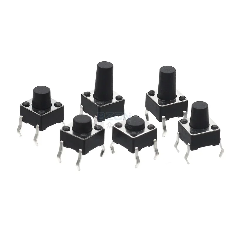 Tactile Tact Push Button Micro Switch Momentary 20Pcs  DIP 6*6*4.3MM 6X6X4.3/4.5/5.0/5.5/6.0/6.5/7.0/8.0/8.5/10/11/12/13/15/16MM