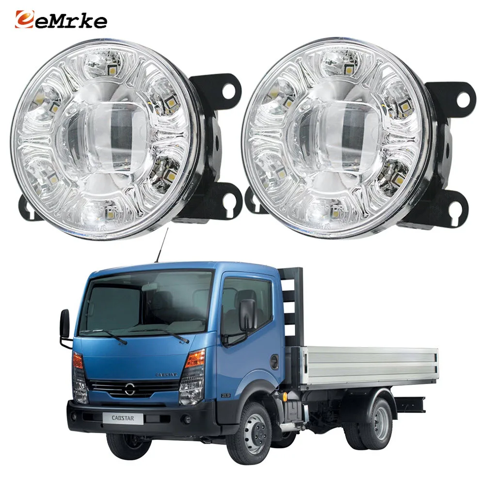 

LED Fog Lights + Led DRL for Nissan Cabstar E Atlas F24/H43 2007-2015 Car PTF Clear Lens Daytime Running Lamp Fog Driving Light