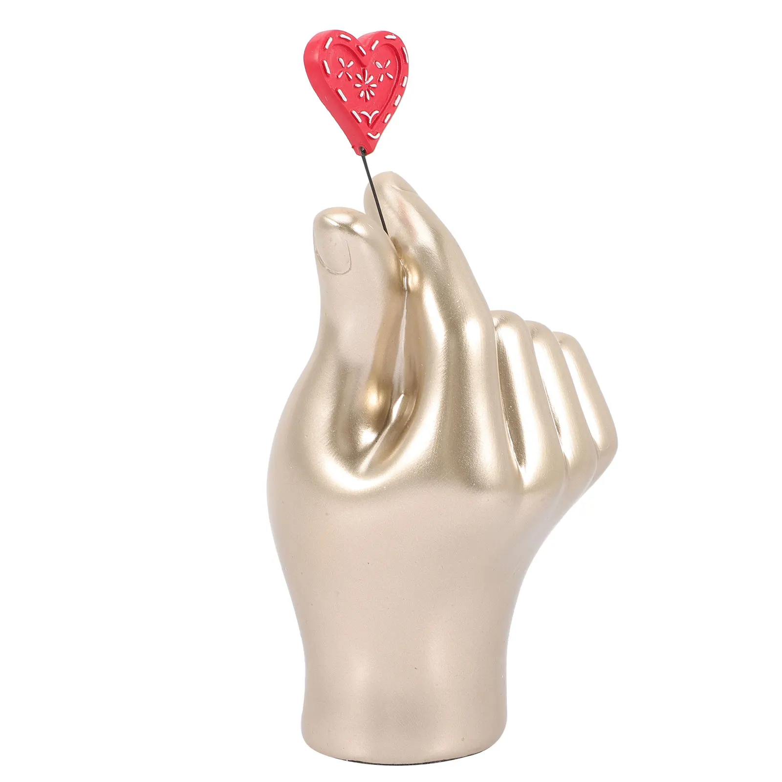 

Resin Desktop Crafts Golden H Sculpture Love Statue Home Decoration Heart Shaped nament Modern Decorative Craft Bedroom Decor