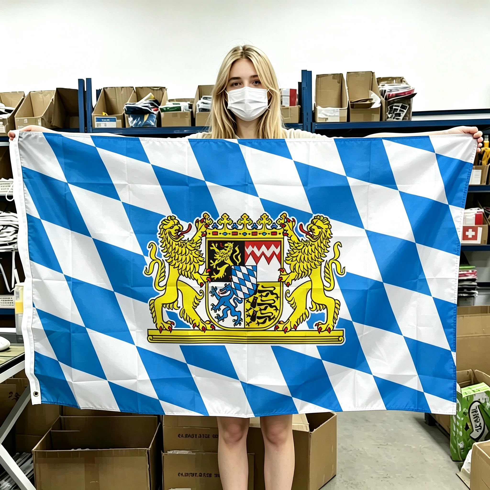 60x90cm 90x150cm 120x180cm Bavaria Flag National Tapestry Polyester Banner With Brass Grommets For Wall Decor
