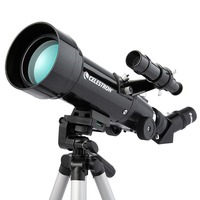 Celestron Astronomical Telescope PowerSeeker 70400, Refractive Optical System,Camera Tripod, Focal Ratio 11.25