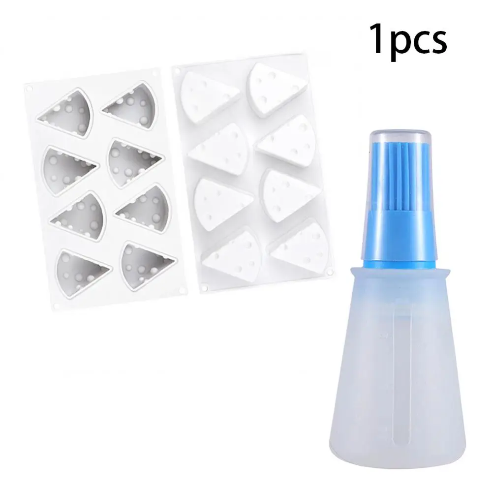 1/2/4SETS Easy To Clean Oil Brush Silica Gel White Dessert Mold Food Grade Material Easy Access Bbq Brush Baking Mold