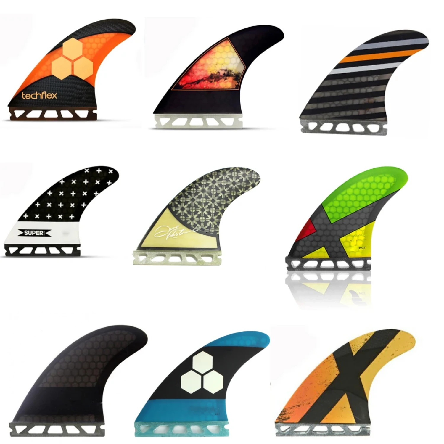 

New Thruster Fins Surf Carbon Honeycomb annd Fiberglass Surfboard Fins in Surfing FUTUR AM2 Techflex SuperE Rasta FINS Jordy