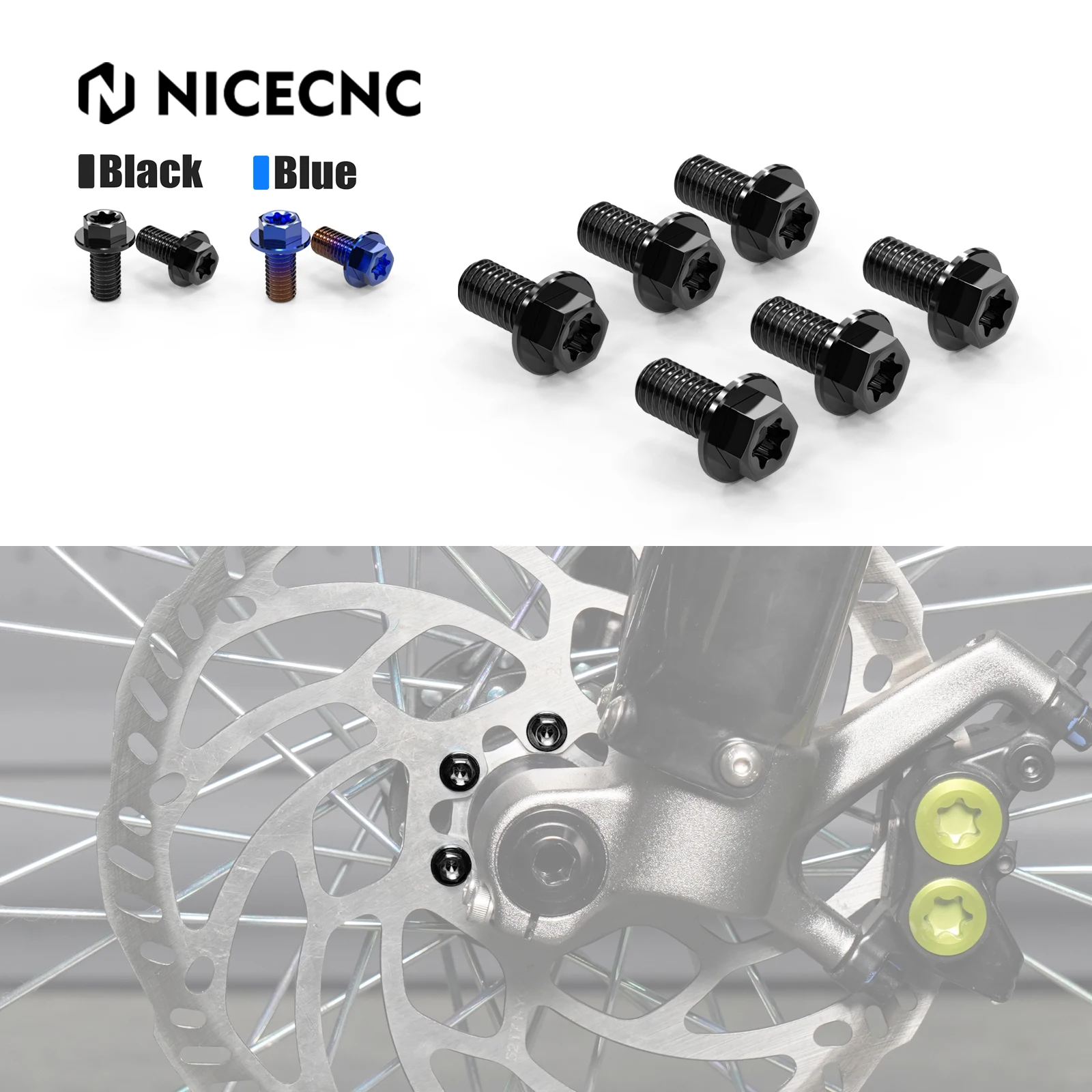 

NICECNC For Surron light bee X S L1E 2024 2025 Segway X160 X260 Sur-Ron M5*10 Front Brake Disc Pad Screws Electrical Motorbike