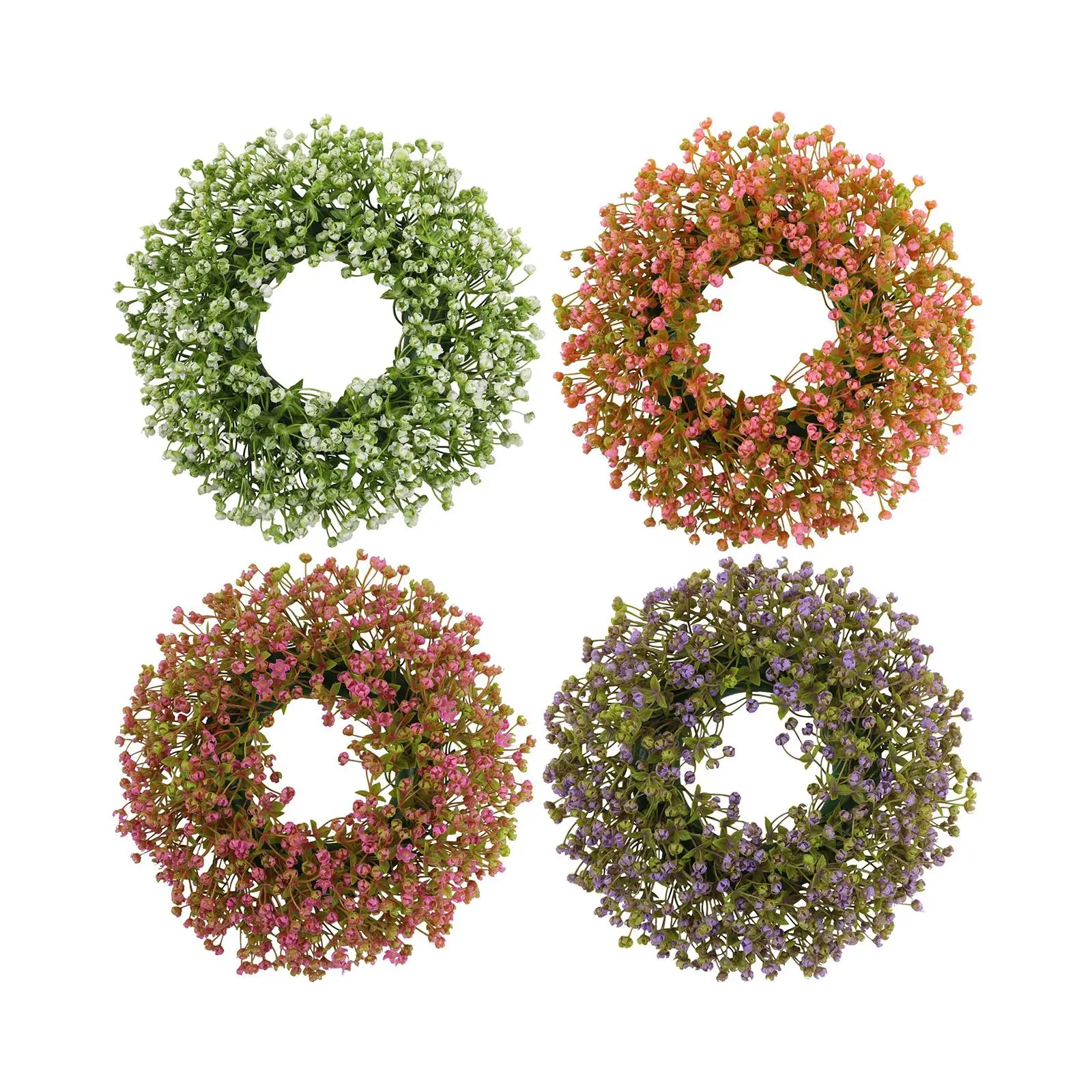 إكليل معلق للباب الأمامي، إكليل صيفي، إكليل زهور صناعية للنافذة، المزرعة، ديكور غرفة المعيشة