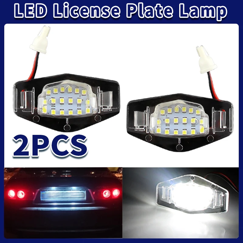 

For Honda Civic 7th 8th 9th Gen Pilot Accord Sedan Odyssey Acura TL MDX RL TSX RDX ILX 2001-18 Car Rear LED License Plate Lights