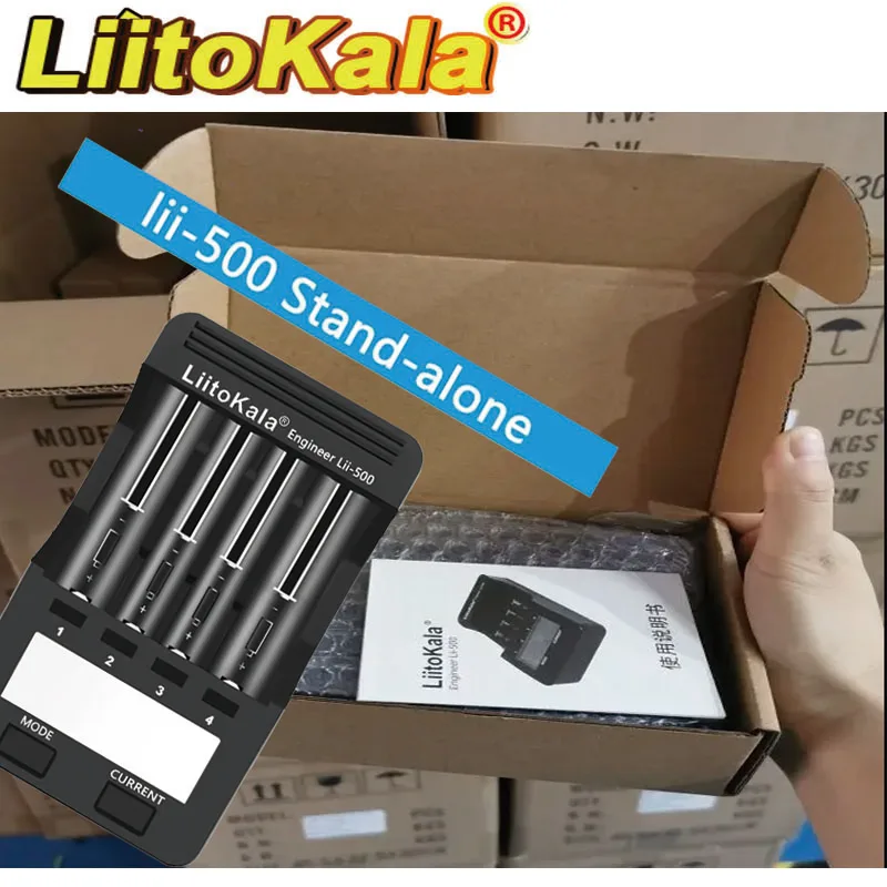 LiitoKala Battery Charge Lii-500 LCD for 18650 26650 16340 18350 3.7V 1.2V 18650+US/EU plug adapter