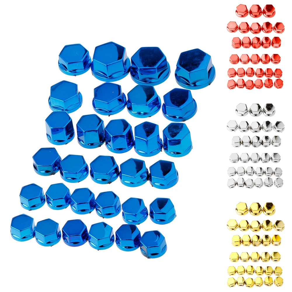 

30pcs Motorcycle Screw Decoration Cover Plating Cap Ornamental Moulding for Motorcycle Motor Scooters Electric Colored Nut Cover