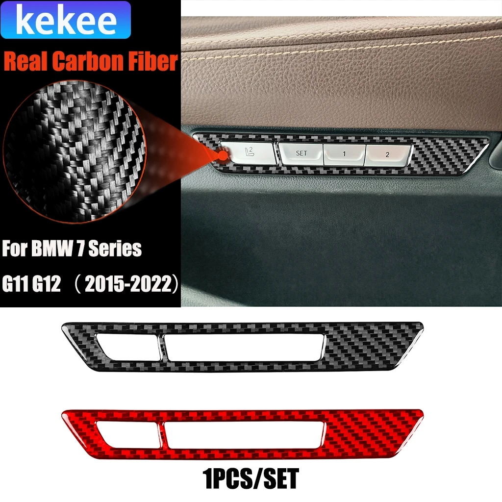 

Carbon Fiber Car Accessories Seat Memory Decorative Modified Interior Trim Cover Sticker For BMW 7 Series G11 G12 2015-2022