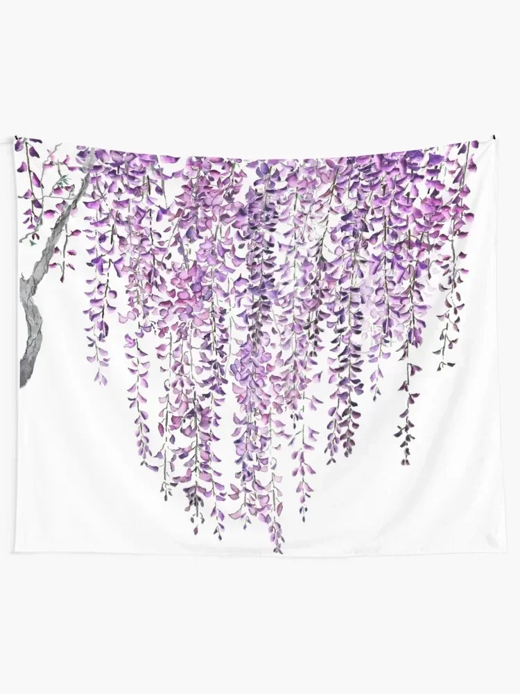 purple wisteriain bloom Tapestry Decor For Bedroom Decorations For Room Tapestry