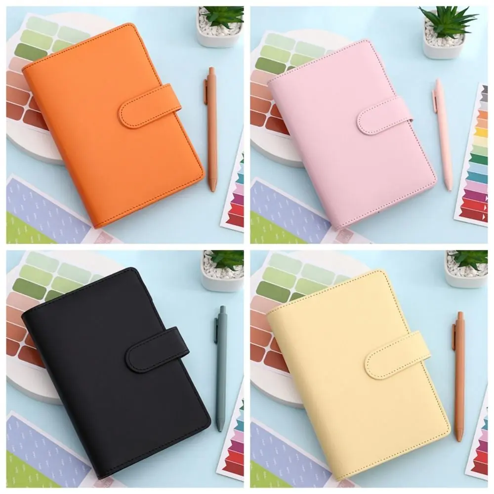 A6 Binder Ledger PU Leather PVC Money Binder Organizer مع مغلفات بسحاب وملصقات مخطط الميزانية