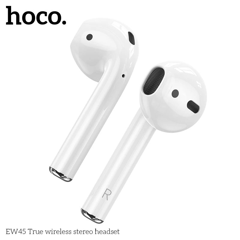 HOCO EW45 Mini Bluetooth Earphone Portable High quality Headphone Listen to Music Earbuds with Charging Box protective Case
