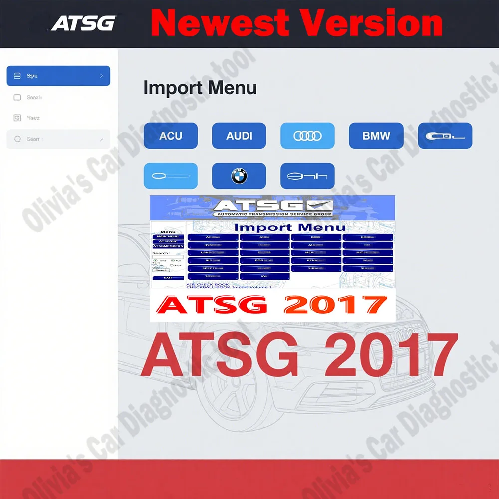 

ATSG 2017 obd2 software Automatic Transmissions Service Group Repair Manual Diagnostics Automotive Tool Unit Failure Detection