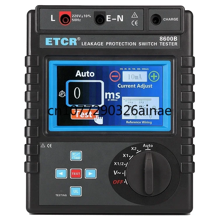 

ETCR8600B Leakage Protection Breaker Tester Residual Current Breaker Detector Earth Leakage Protector Tester