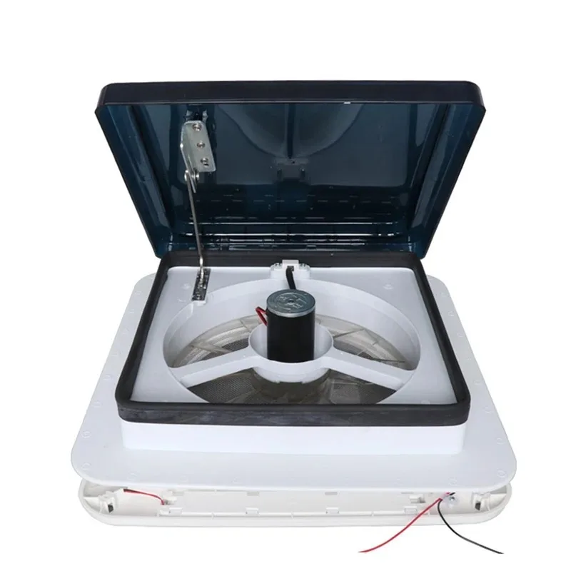 12V Bidirectional RV Roof Vent Fan with LED Light Manual Control Camper Caravan Camping Exhaust Ventilation Accessory
