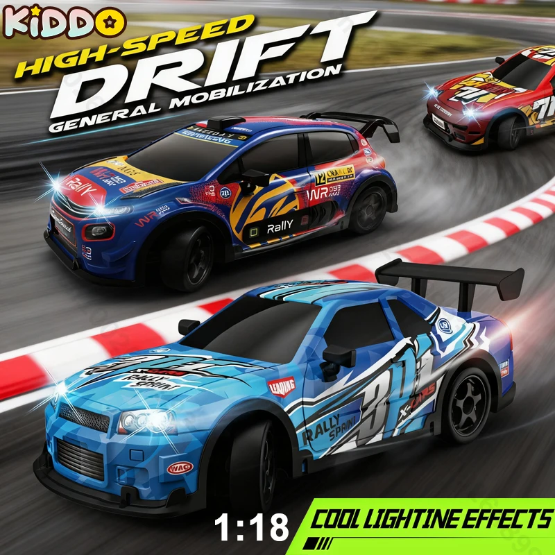 

1/18 Rc Drift Car Racing High Speed Off Road Vehicle Radio Remote Control Car Drifting 2.4G Wireless Light Toys for Boy Xmas
