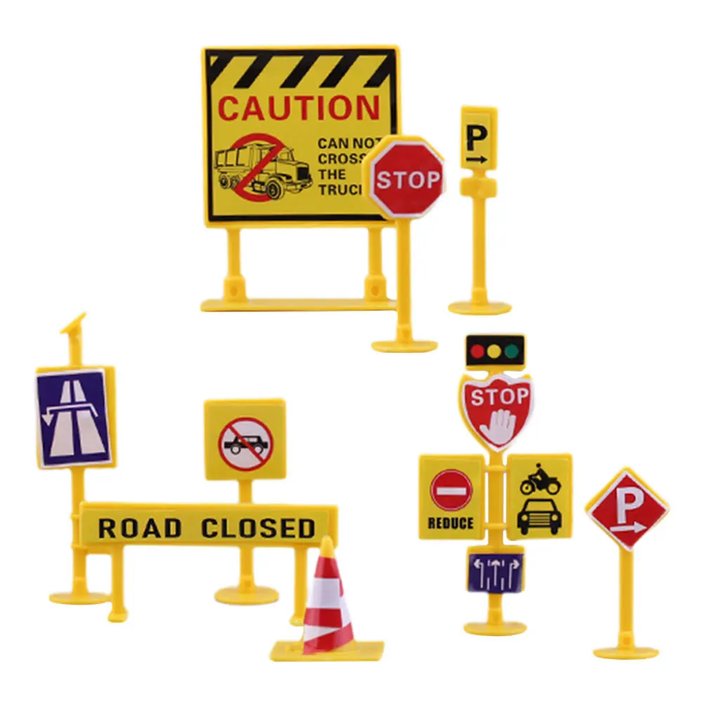 

1 комплект, 1 комплект, миниатюрный дорожный барьер для детей, раннее образование, ролевые игры, моделирование, блокпосты, учебные пособия