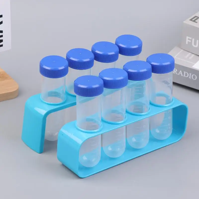 Complete 50ml Centrifuge Tube Set with Rack (4Pcs), Durable for School Science Labs & Home Experiments