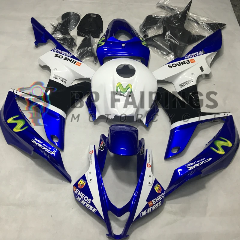 ABS MOTORCYCLE Fairings Kit fit For Honda CBR600RR2007 2008 CBR600 RR 07 08 Bodywork F5 2007 2008 Full fairing kits Blue White