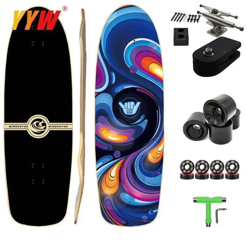 

New 32-inch Skate Board Land Surfing Skateboard ABCE-11 Bracket Ski Surfboard Dovetail Board Outdoor Surf Skate Longboard