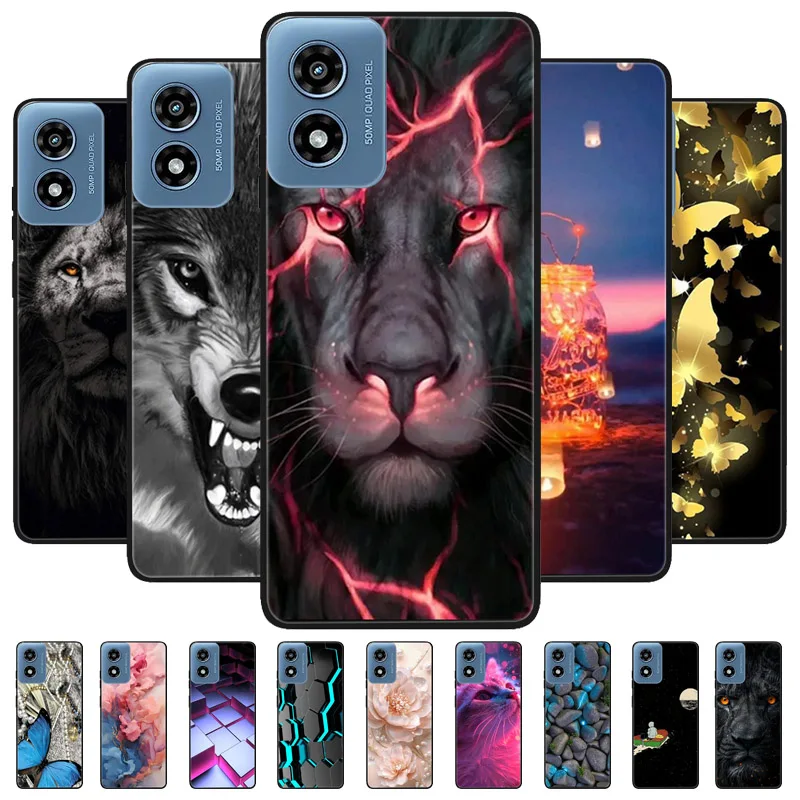 Funda de silicona suave para Motorola Moto G Play 2024, funda con diseños de animales geniales para Motorola Moto G Play Gen3, Fundas mate de TPU