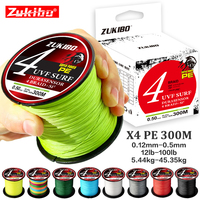 ZUKIBO Durbable Fishing Lines 4 Strands Braided PE 300M 500M Japan Smooth Multifilament Line Sea Fishing Carp Fly Wire Line Tool