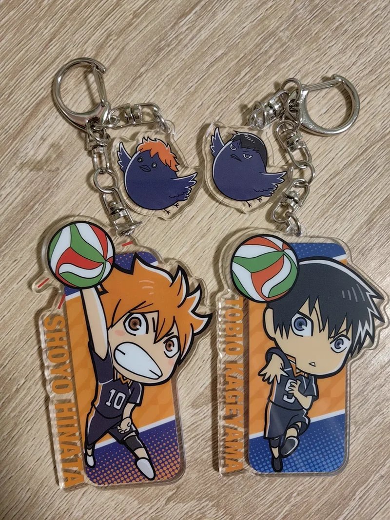 

Authentic Volleyball Youth Double Sided Acrylic Pendant Hinata Shoyo Yingshan Feixiong Black Tail Iron Lang Accessories Gift