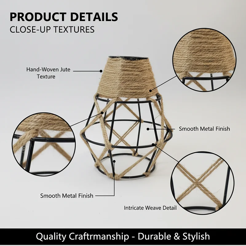 Eski Tarz Rattan Abajur, Metal - Geometric Lamp Shade incelemesi ve fiyatı