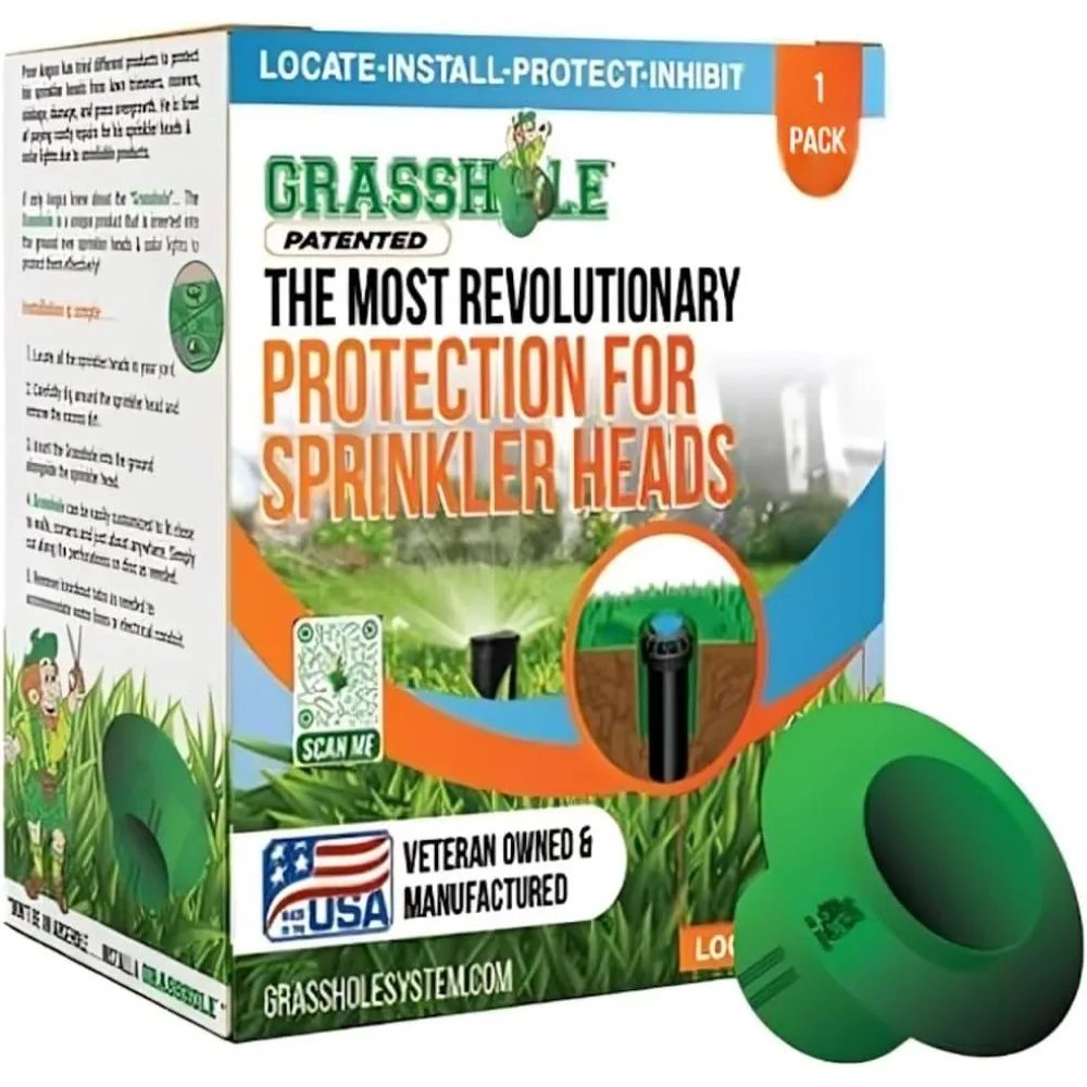 

- patented sprinkler head protection sprinkler donut, lawn sprinkler guard, plastic donuts for sprinkler heads (1 pack)