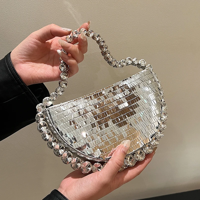 Original Designer Brand bolsa feminina Fashion Crystal Beaded Saddle Bag Women's Fashion Handbags for Women Hot Selling