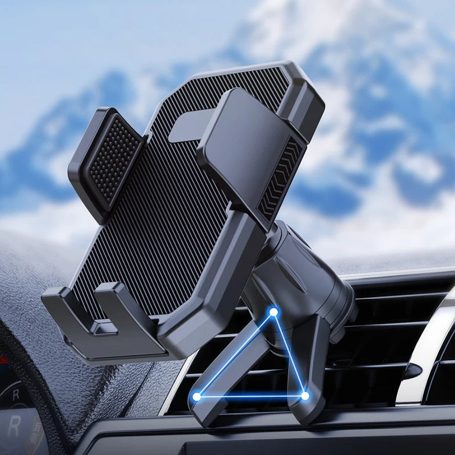 Triangle Stabilized Car Air Vent Phone Holder Auto Lock Smartphone GPS Navigation Mount