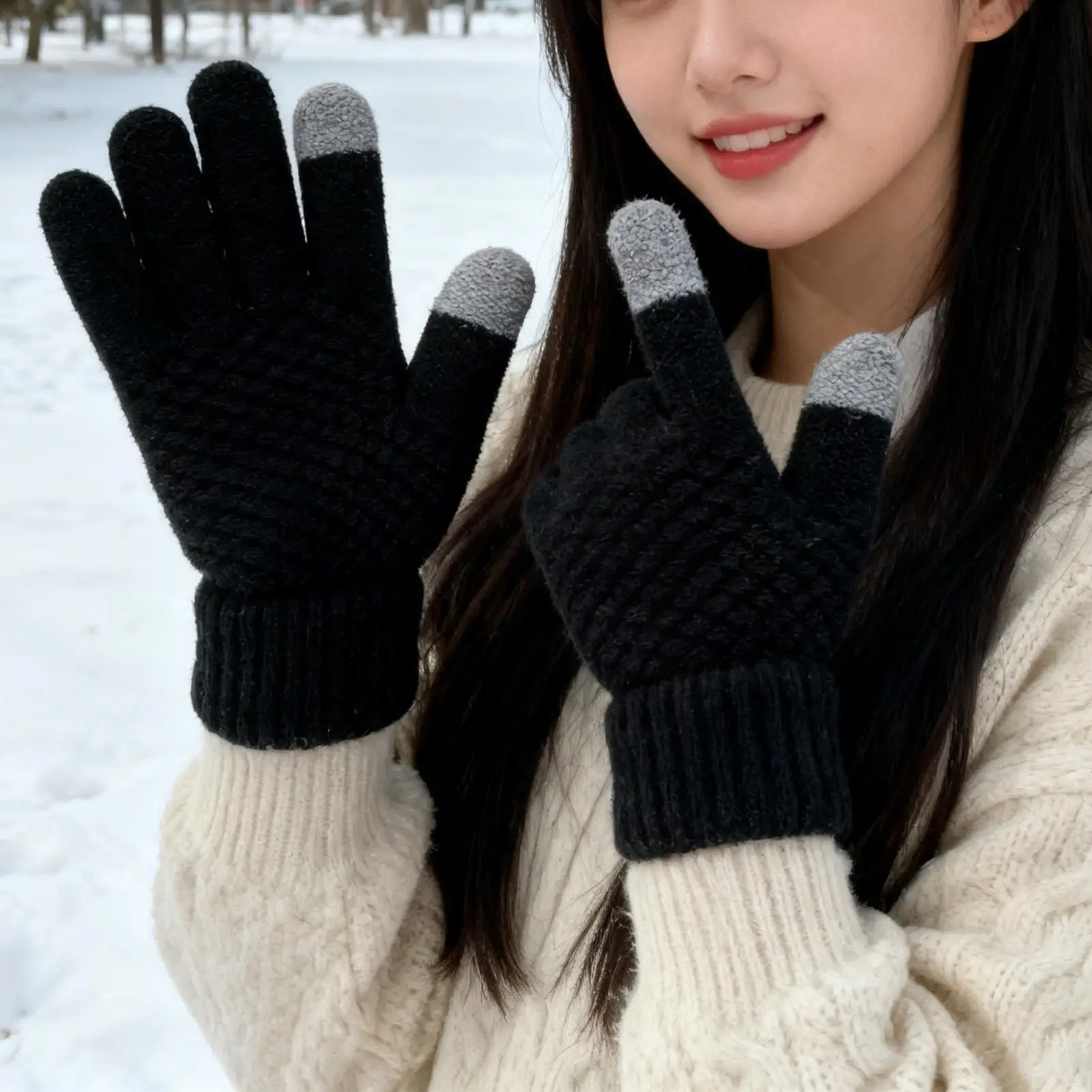 

New Thermal Touchscreen Gloves Soft Warm Winter Gloves For Women Men, Cold Weather, Running Driving Outdoor Sports drop ship