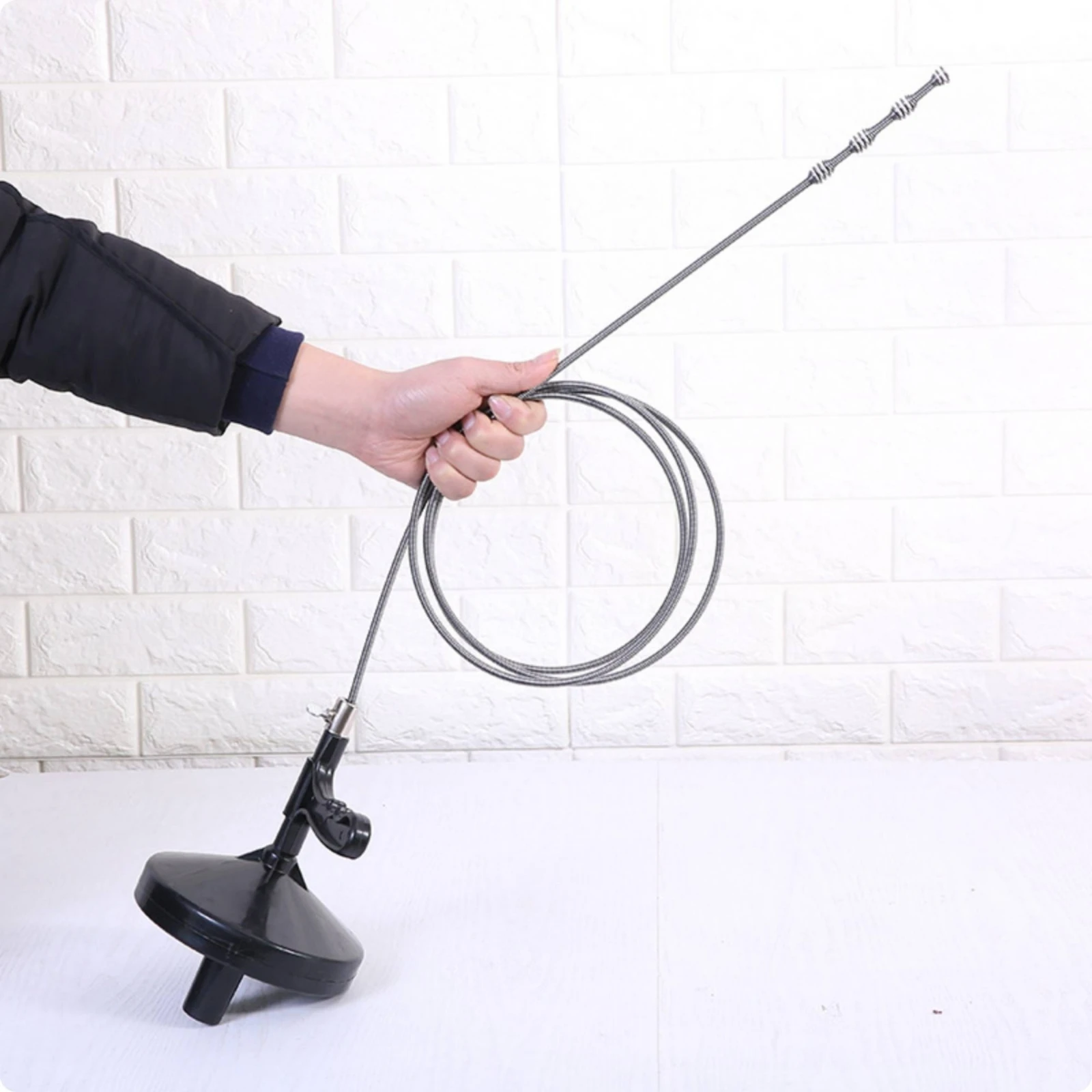 

Manual Drain Unclogger ABS Plastic Crank Drain Snake Handheld Pipe Unclogger Long Reach Flexible Cable Auger Reusable for Toilet