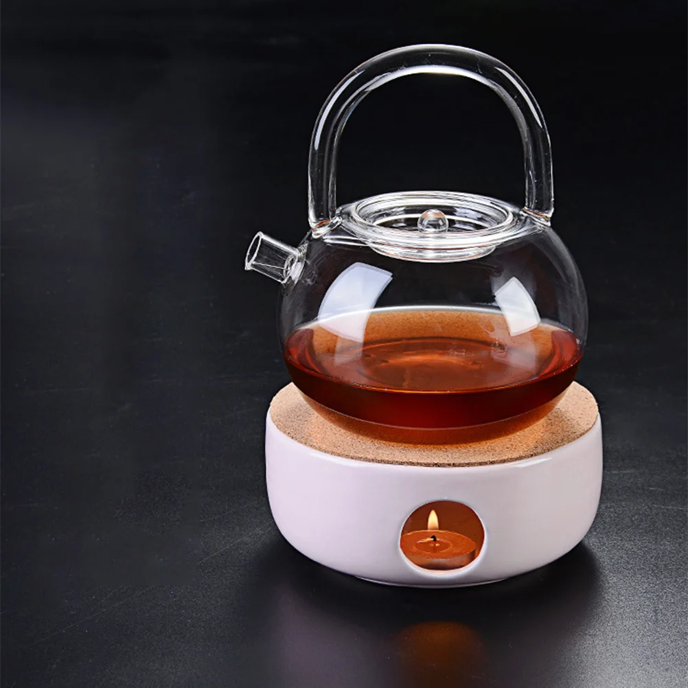 

1pc Ceramic Tea Warmer Round Vent Design For Home Office Cafe Kitchen Bar Shop Decor Holder Tea Heater Milk Warmer