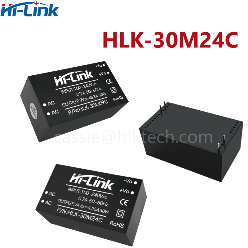 Hi-Link ACDC HLK-30M12C HLK-30M24C แยกแหล่งจ่ายไฟโมดูล 220V to 12V 2.5A 30W ในตัว EMC วงจร