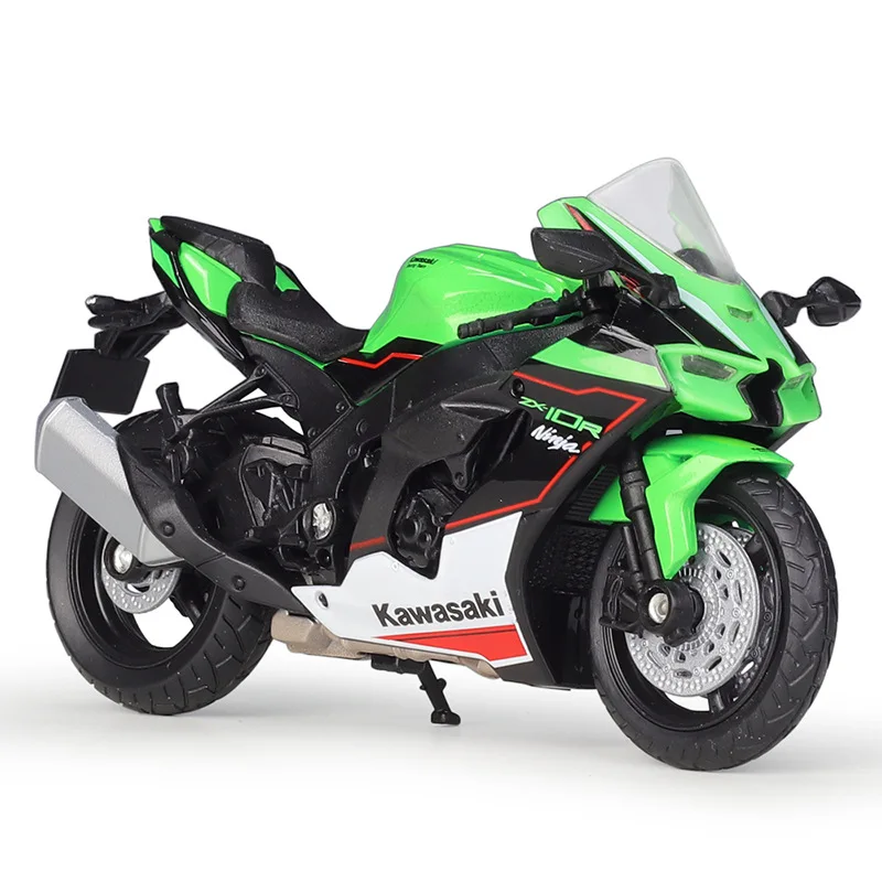 Welly 1:18 Motorcycle Models Kawasaki Ninja ZX10R Alloy Model Motorcycle Model Motor Bike Miniature Race Toy For Gift Collection