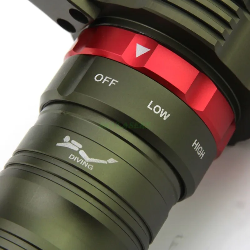 السوبر مشرق DX6 10000 لوميمز تحت الماء 200 متر الغوص مصباح يدوي 6x XM-L2 LED الغوص الشعلة ضوء مصباح فانوس بواسطة بطارية 4x18650