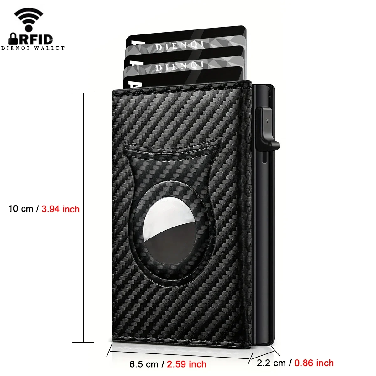 애플 에어태그용 RFID 신용카드 홀더 남성용 지갑, 탄소 섬유 카드 홀더, 동전 지갑, 소형 미니멀리스트 지갑