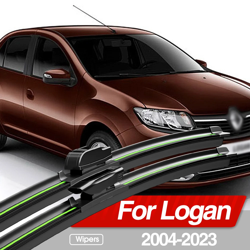 Do Renault Logan 1 2 2004-2023 Pióra wycieraczek przedniej szyby 2 sztuki Akcesoria do szyb przednich 2005 2009 2014 2017 2019 2021