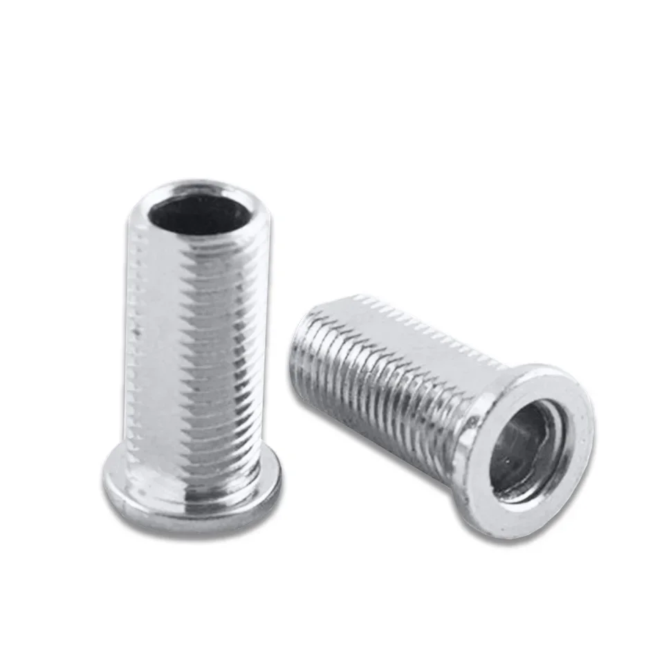 5pcs M10 Chamfered round Head Cap Screw with Flat Tooth Hollow Tooth Pipe Connector 1.0mm Pitch for Plumbing And Piping