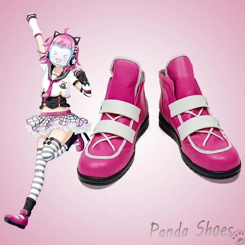 

Lovelive Tennoji Rina Cosplay Shoes Anime Pink Cos Boots Comic Tennouji Rina Cosplay Costume Prop Shoes for Con Halloween Party