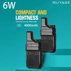 Pmr 446 walkie talkie portátil mini rádios de comunicação profesional talkie walkies rádio em dois sentidos transceptor ruyage q2 qualidade