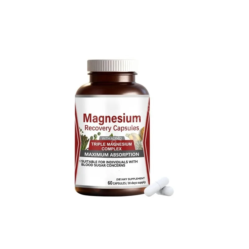 Triple Magnesium Care Capsules for Gentle Herbal Balance Support Dietary Supplement 2 Capsules Per Serving 60 Capsules