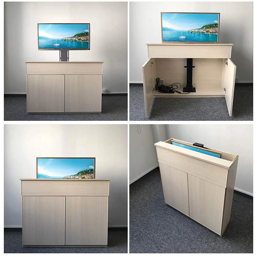 Imagem -03 - Suporte Elétrico para tv Sistema de Automação de tv com Suportes de Montagem Mesa de Elevação do Monitor 5751225 mm 710-1610 mm 32 Pol