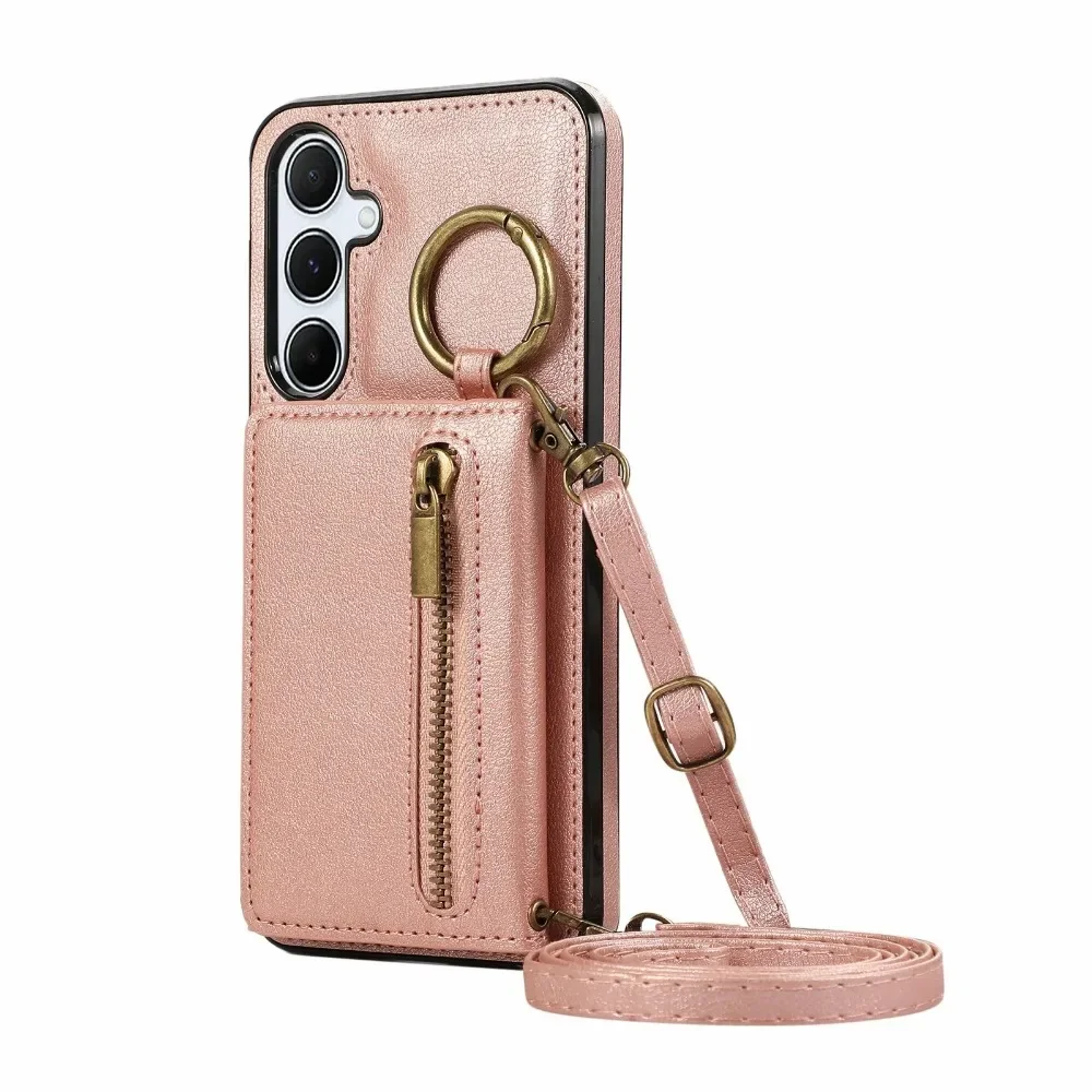 Crossbody Kartenhalter Brieftasche Hülle für Samsung S24 S25 S26 Ultra S23 FE S22 S21 Plus A57 A37 A56 A36 A16 A55 A35 Leder-Cover – Detail 19