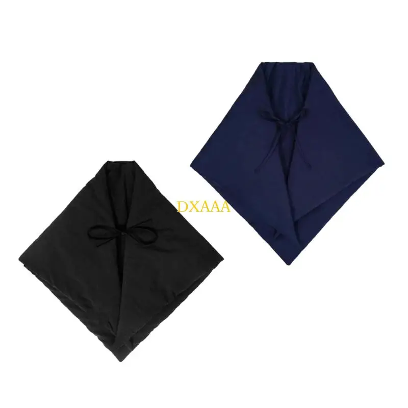 

DXAA Удобный шарф-шаль с хлопковой подкладкой и однотонным воротником с запахом на плечах