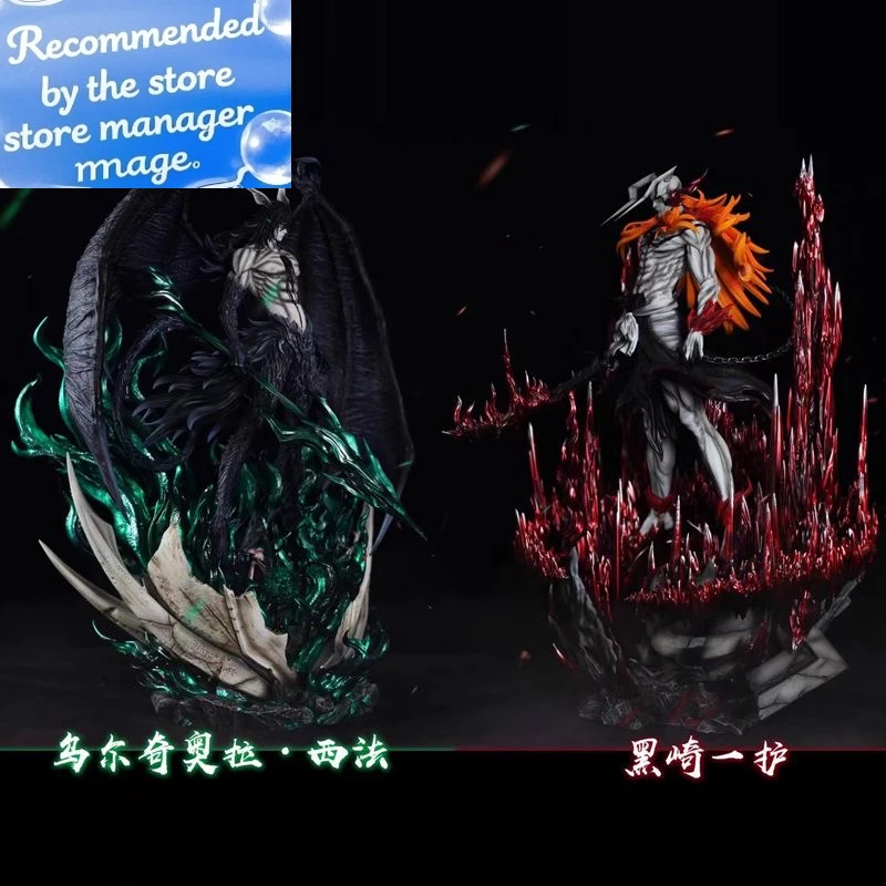 

33cm Bleach Anime Figure Kurosaki Ichigo Ulquiorra Cifer Figures 1:1 Figurine Collection Desktop Models Toys Christmas Gifts